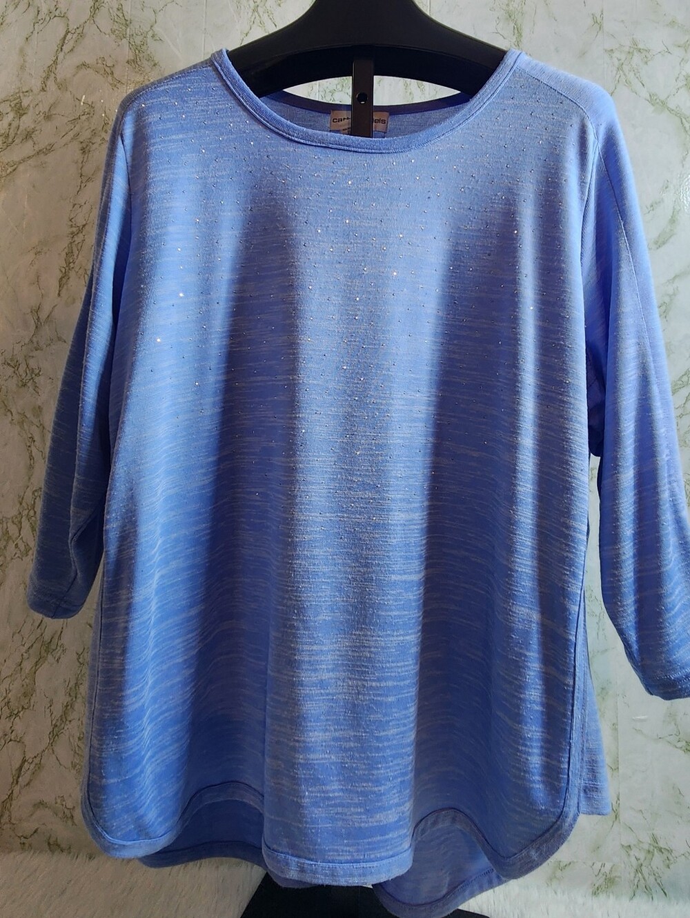 Cathy Daniels Sequin Blue Top